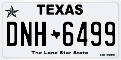TX license plate DNH6499