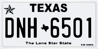 TX license plate DNH6501