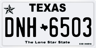 TX license plate DNH6503