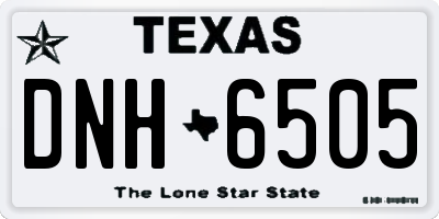 TX license plate DNH6505