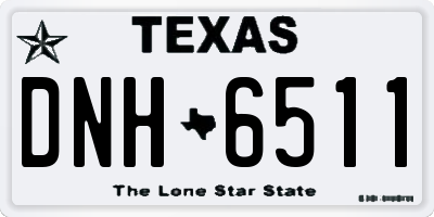 TX license plate DNH6511