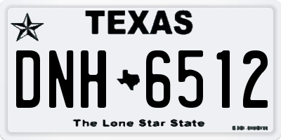 TX license plate DNH6512