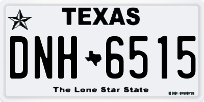 TX license plate DNH6515