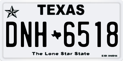 TX license plate DNH6518