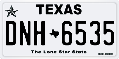 TX license plate DNH6535