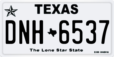 TX license plate DNH6537