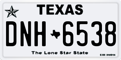 TX license plate DNH6538