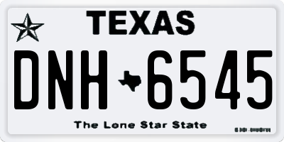 TX license plate DNH6545