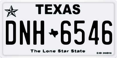 TX license plate DNH6546