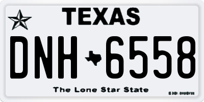 TX license plate DNH6558