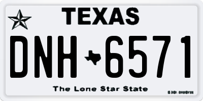 TX license plate DNH6571