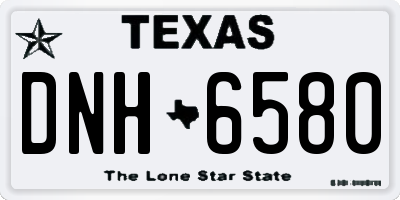 TX license plate DNH6580