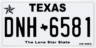 TX license plate DNH6581