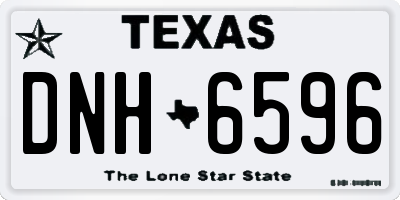 TX license plate DNH6596