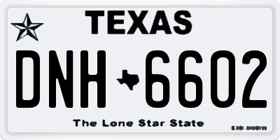 TX license plate DNH6602