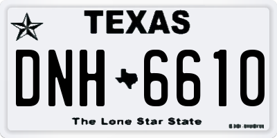 TX license plate DNH6610