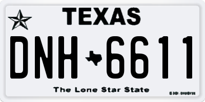 TX license plate DNH6611
