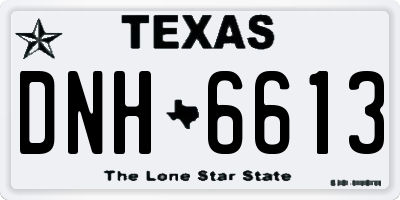 TX license plate DNH6613