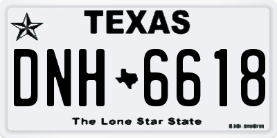 TX license plate DNH6618