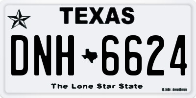 TX license plate DNH6624