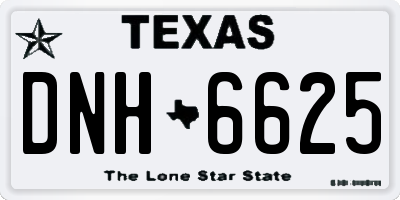 TX license plate DNH6625