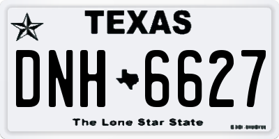 TX license plate DNH6627