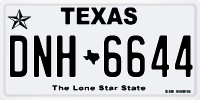 TX license plate DNH6644