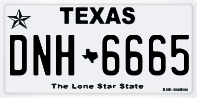 TX license plate DNH6665