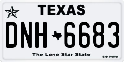 TX license plate DNH6683