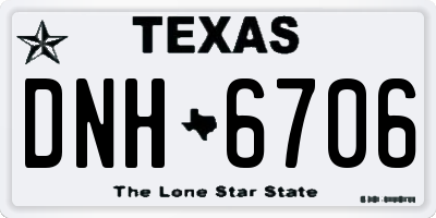 TX license plate DNH6706