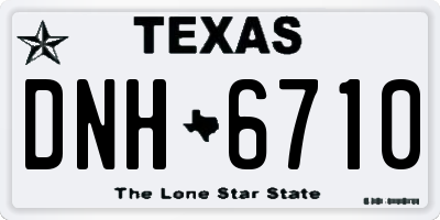 TX license plate DNH6710