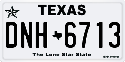 TX license plate DNH6713
