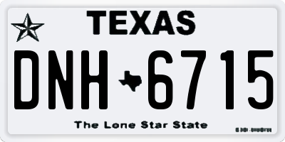 TX license plate DNH6715