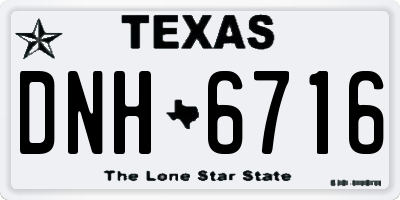TX license plate DNH6716
