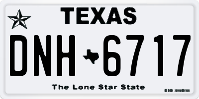 TX license plate DNH6717