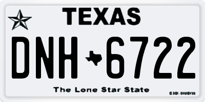 TX license plate DNH6722