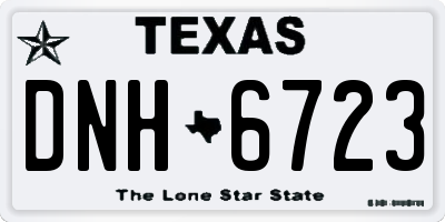 TX license plate DNH6723