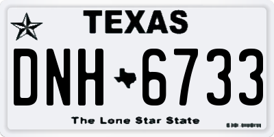 TX license plate DNH6733