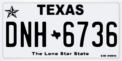 TX license plate DNH6736