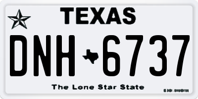 TX license plate DNH6737