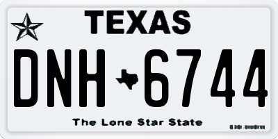 TX license plate DNH6744