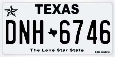 TX license plate DNH6746