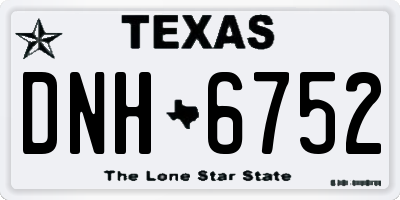 TX license plate DNH6752