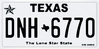 TX license plate DNH6770