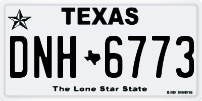 TX license plate DNH6773