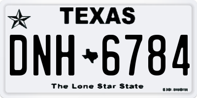 TX license plate DNH6784