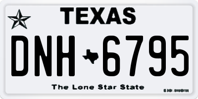 TX license plate DNH6795