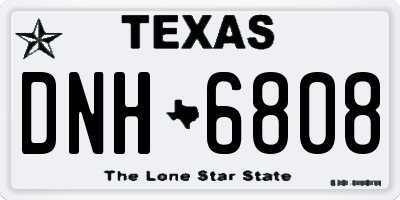TX license plate DNH6808