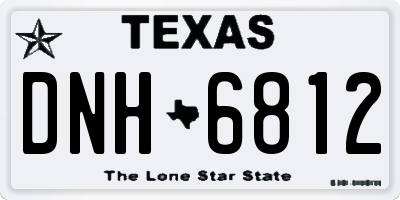 TX license plate DNH6812