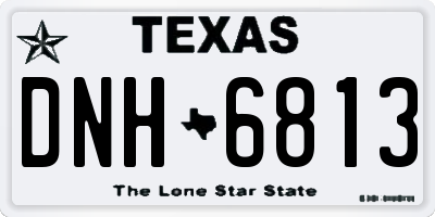 TX license plate DNH6813
